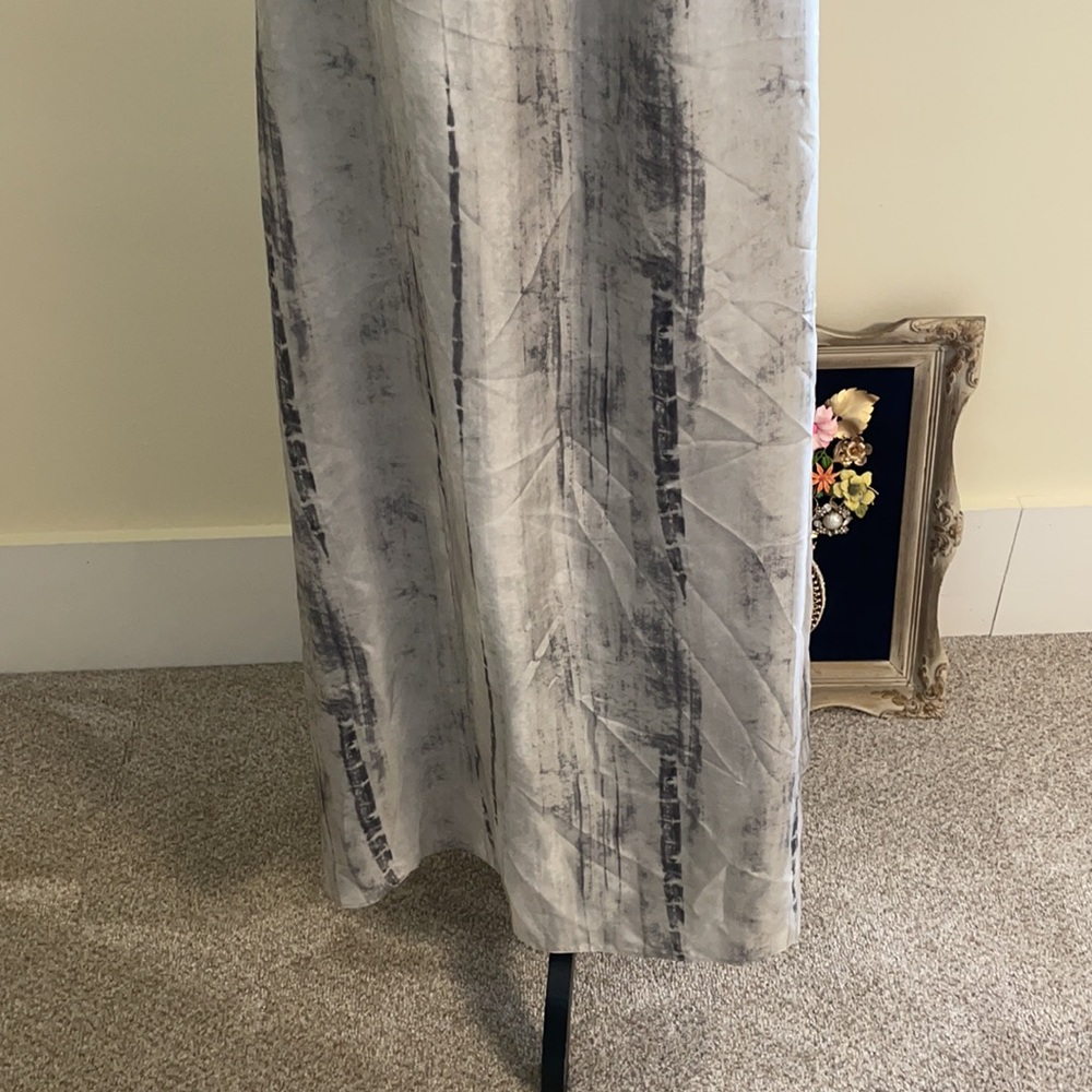 Eileen Fisher 100% Silk Grey Maxi Dress - Picture 3 of 10